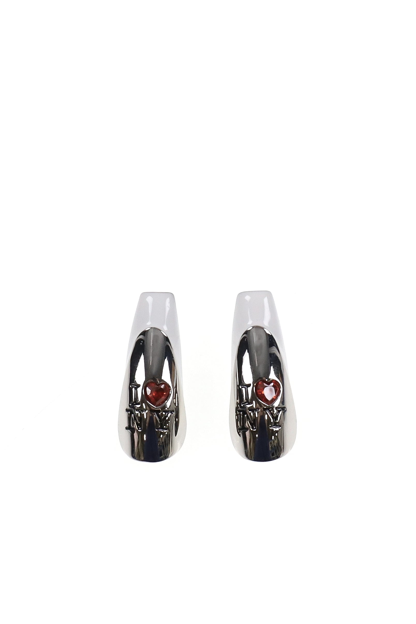 I <3 NY NAIL EARRINGS / SIL