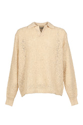 CROCHET COLLAR KNIT / NATURAL