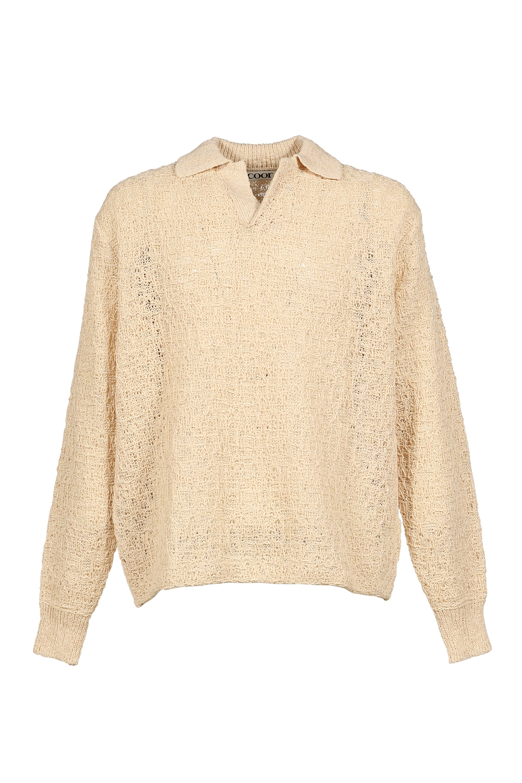 CROCHET COLLAR KNIT / NATURAL