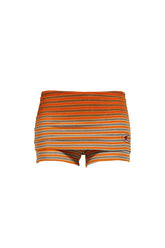 GRADIENT STRIPED FAUX TWO-PIECE SHORTS / ORG