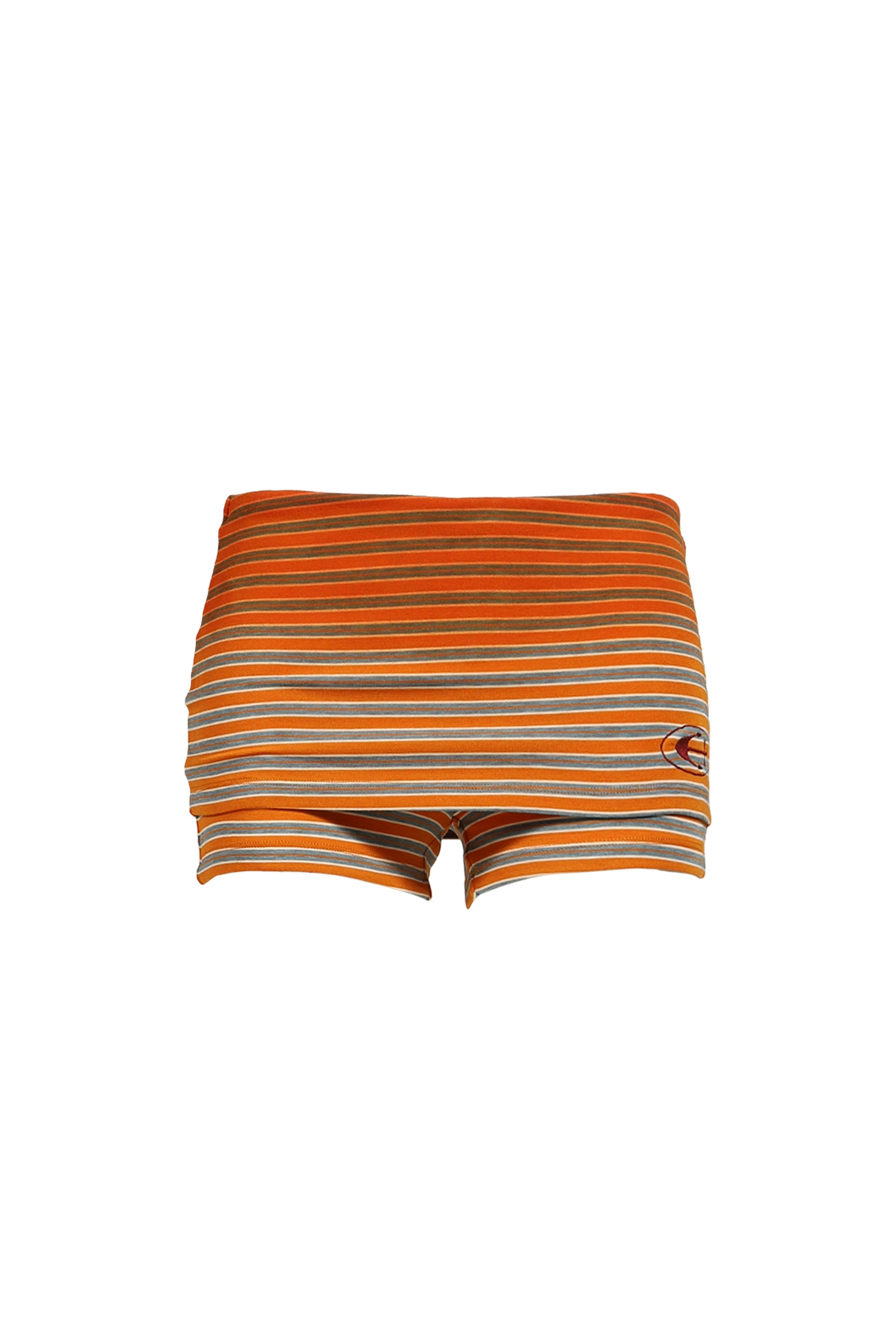 GRADIENT STRIPED FAUX TWO-PIECE SHORTS / ORG