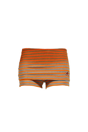 GRADIENT STRIPED FAUX TWO-PIECE SHORTS / ORG