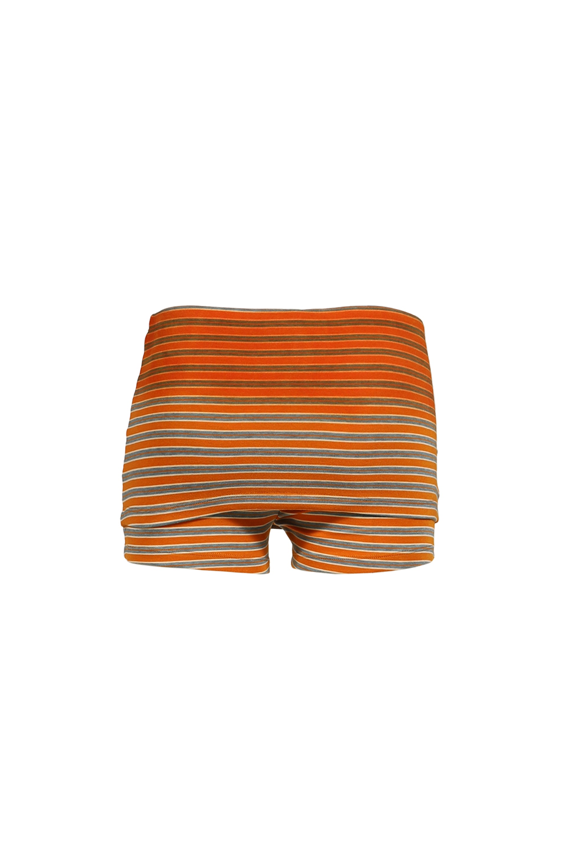 GRADIENT STRIPED FAUX TWO-PIECE SHORTS / ORG