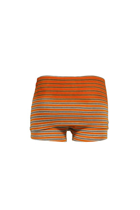 GRADIENT STRIPED FAUX TWO-PIECE SHORTS / ORG
