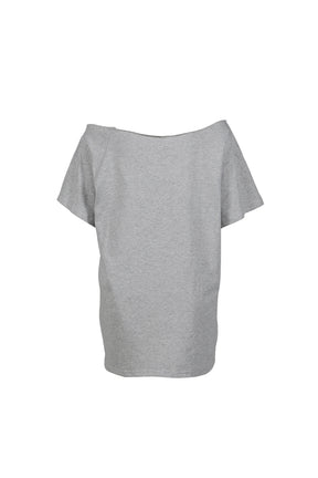 DUBS TEE IN GREY & NEON YELLOW / GRY