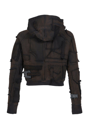 HYBRID HOODIE SCRAP / BLACK 