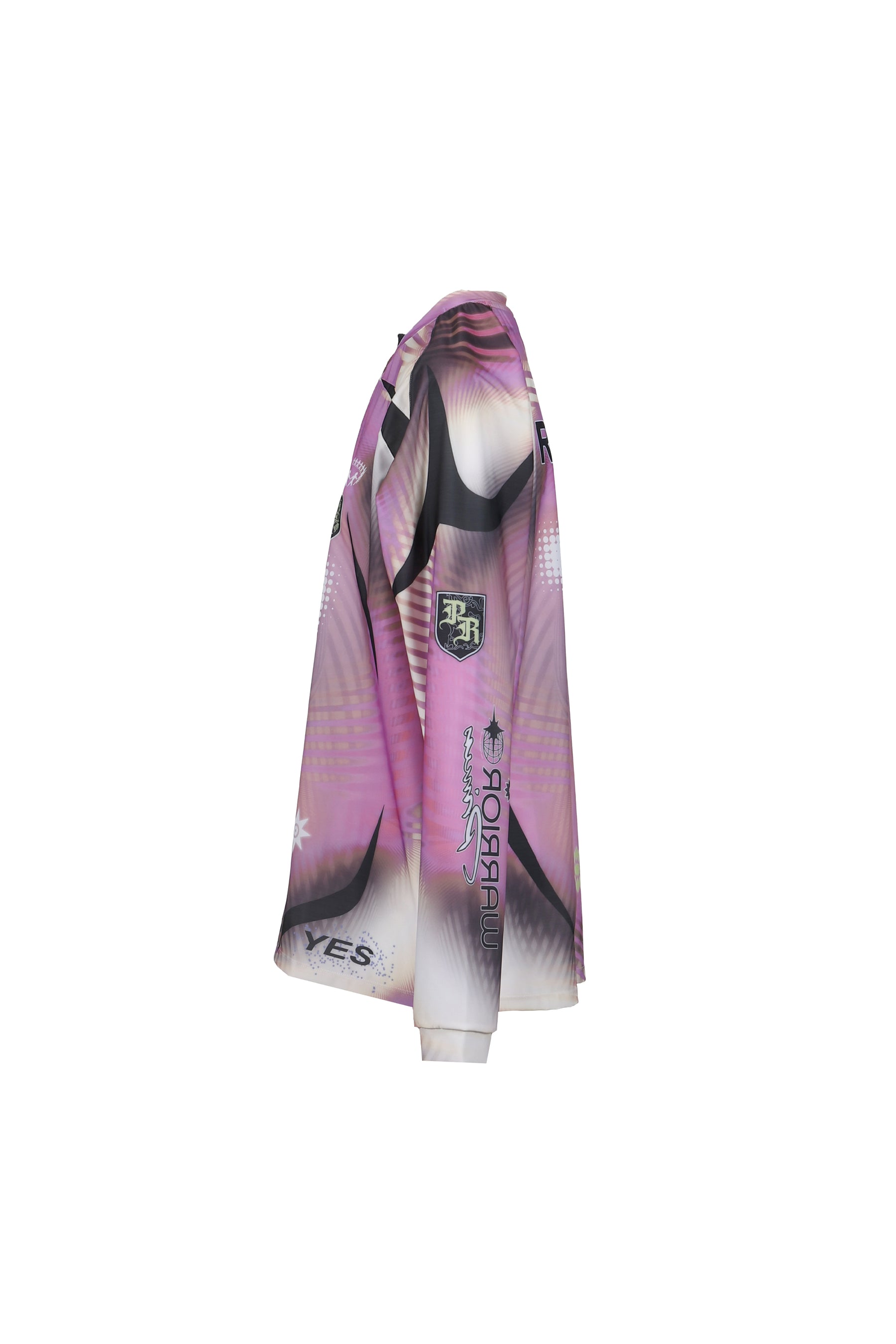 PRINTED LONG SLEEVE SPORTS TOP / PINK