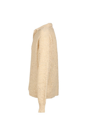 CROCHET COLLAR KNIT / NATURAL
