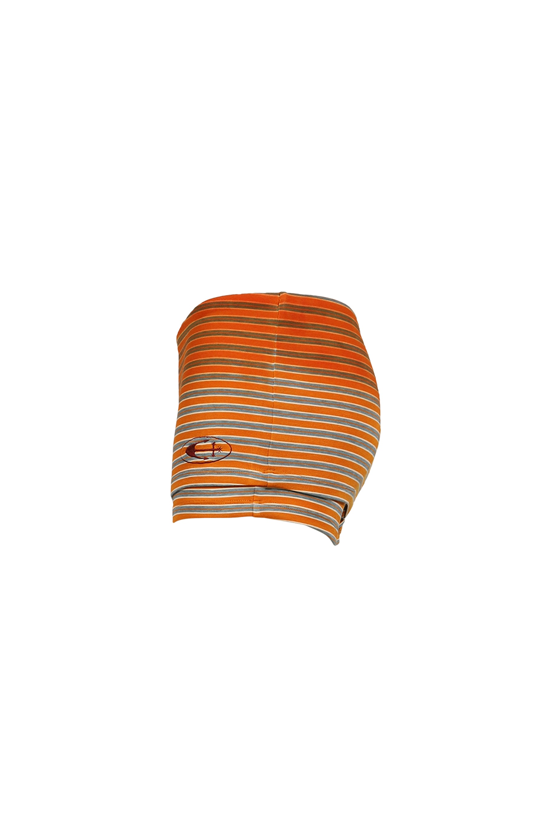 GRADIENT STRIPED FAUX TWO-PIECE SHORTS / ORG