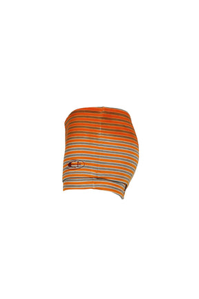 GRADIENT STRIPED FAUX TWO-PIECE SHORTS / ORG