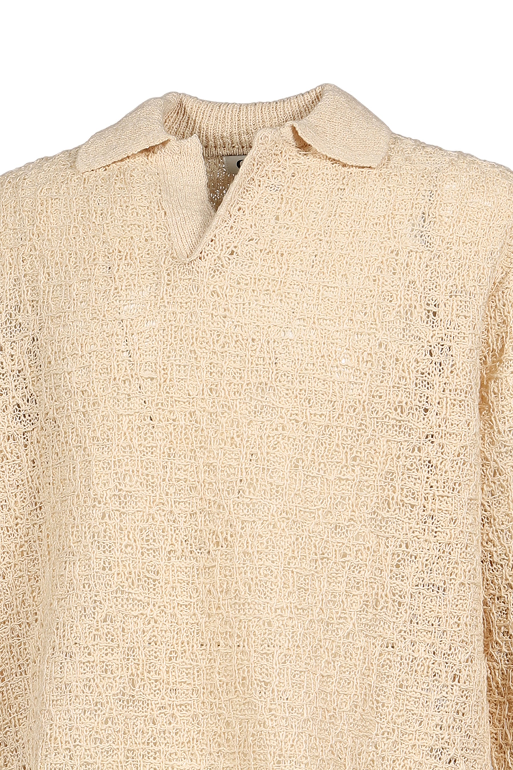 CROCHET COLLAR KNIT / NATURAL