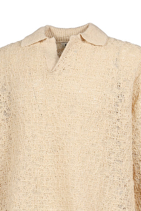 CROCHET COLLAR KNIT / NATURAL