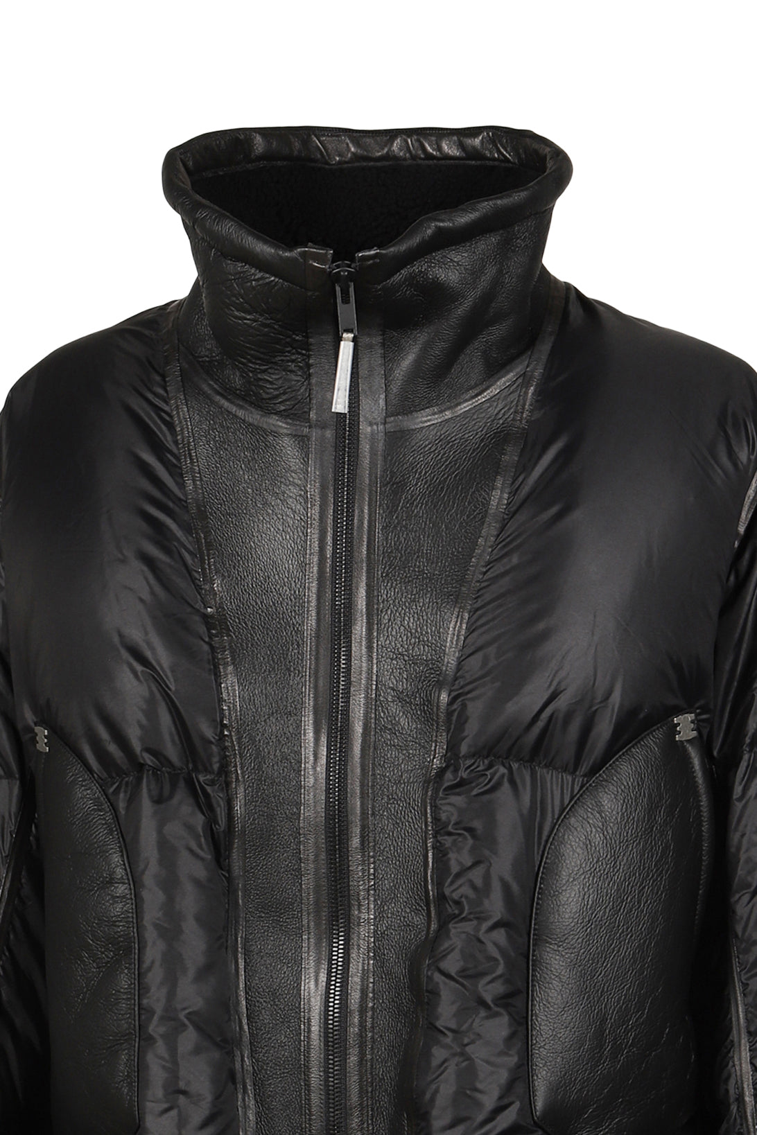 "REACTIVE"DOWN HIGH NECK BOMBERS / NOIR