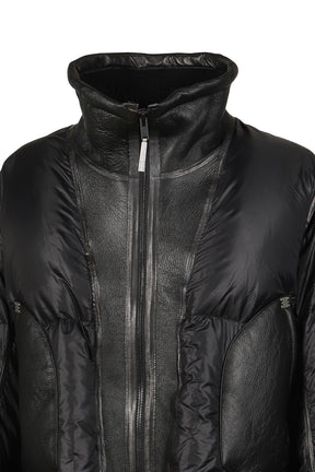 "REACTIVE"DOWN HIGH NECK BOMBERS / NOIR