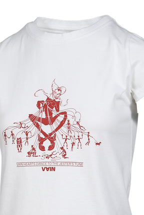 MARIONETTE TIGHT FITTED T-SHIRT / WHT
