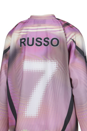 PRINTED LONG SLEEVE SPORTS TOP / PINK