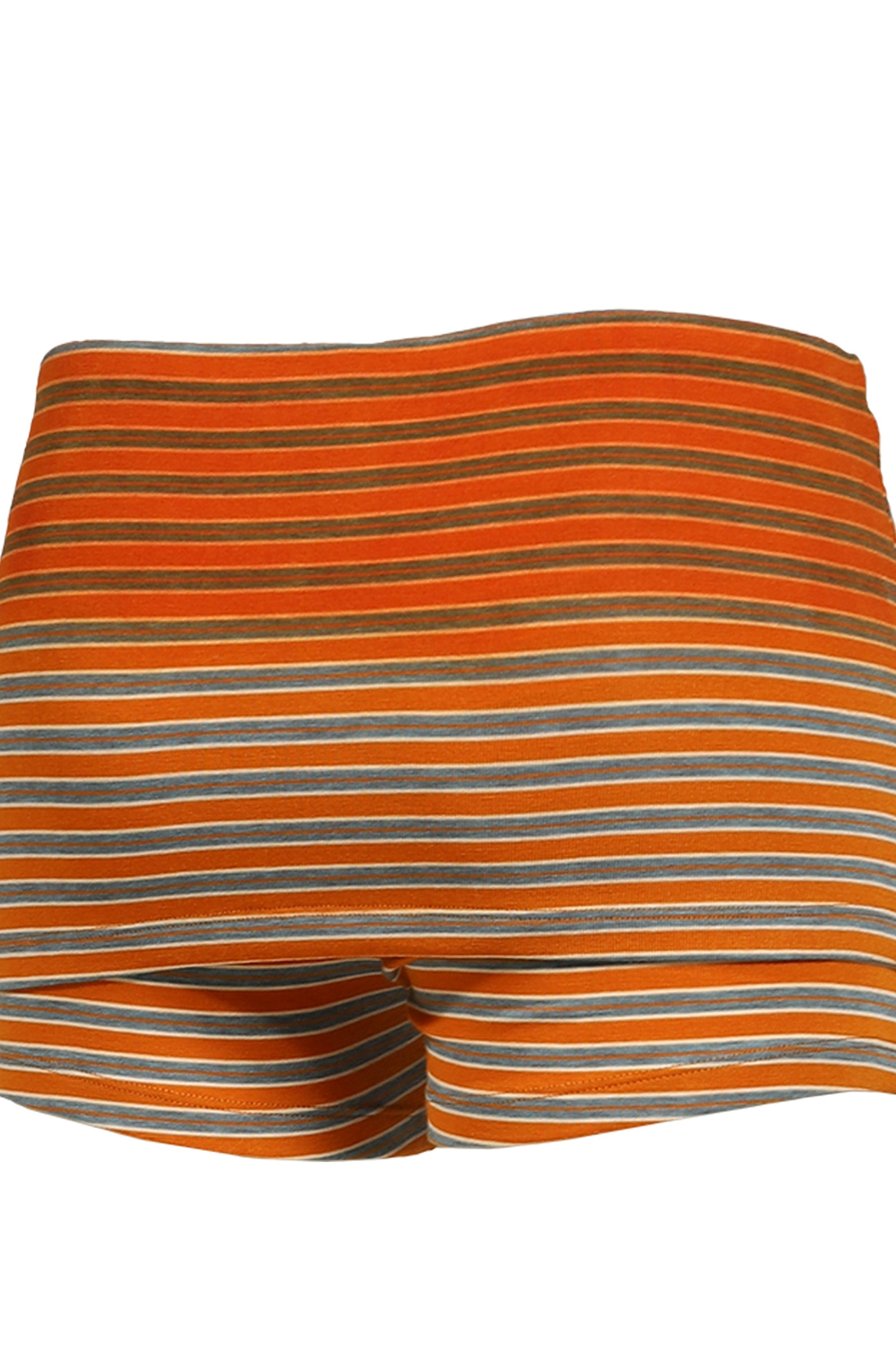 GRADIENT STRIPED FAUX TWO-PIECE SHORTS / ORG