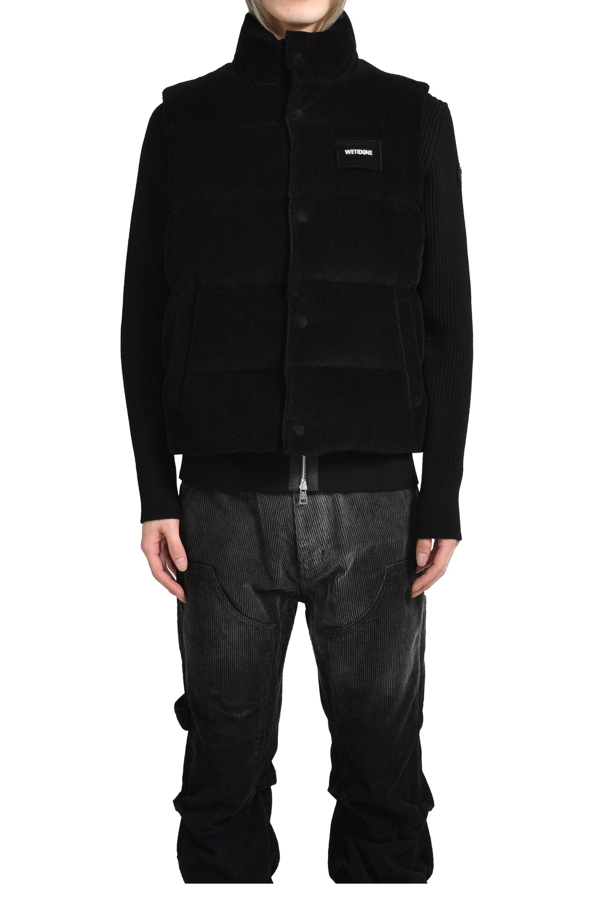 CORDUROY DOWN VEST / BLK