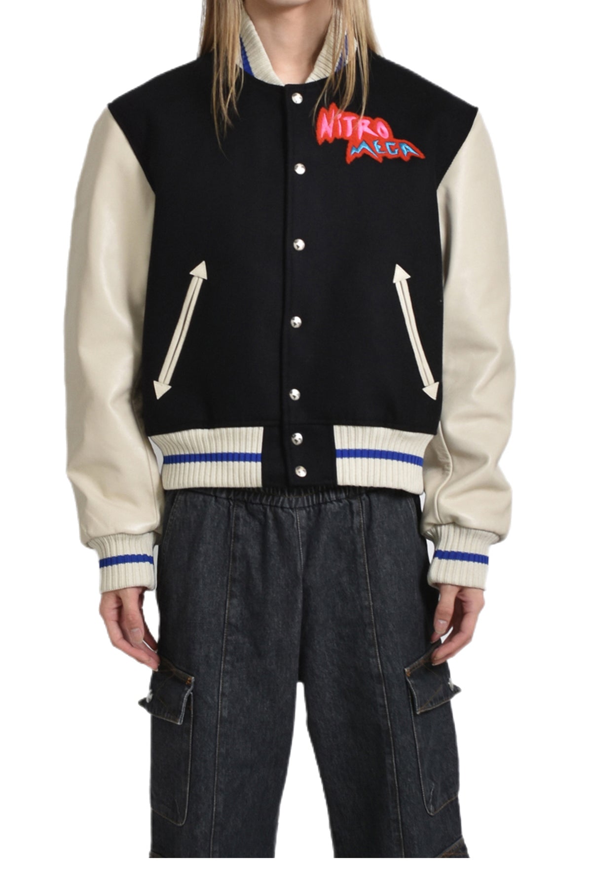 NITRO MEGA SHRUNKEN VARSITY JACKET / BLK