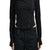 HOODED ASYMMETRIC ZIP TOP / BLK