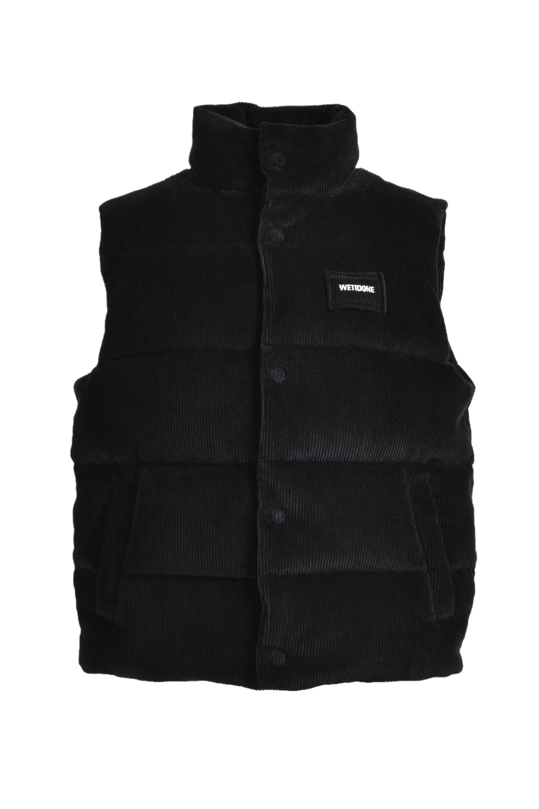 CORDUROY DOWN VEST / BLK