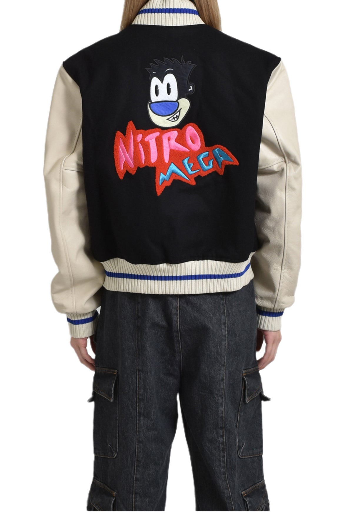 NITRO MEGA SHRUNKEN VARSITY JACKET / BLK