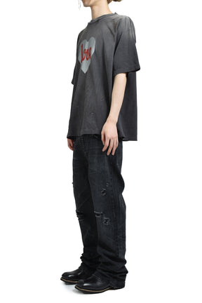 SS TEE/HEART LOVE / BLACK