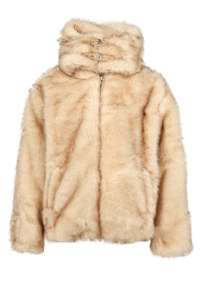 FUR HOODIE / CRM