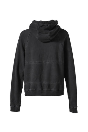 HAND-TREATED PULLOVER HOODIE / OIL