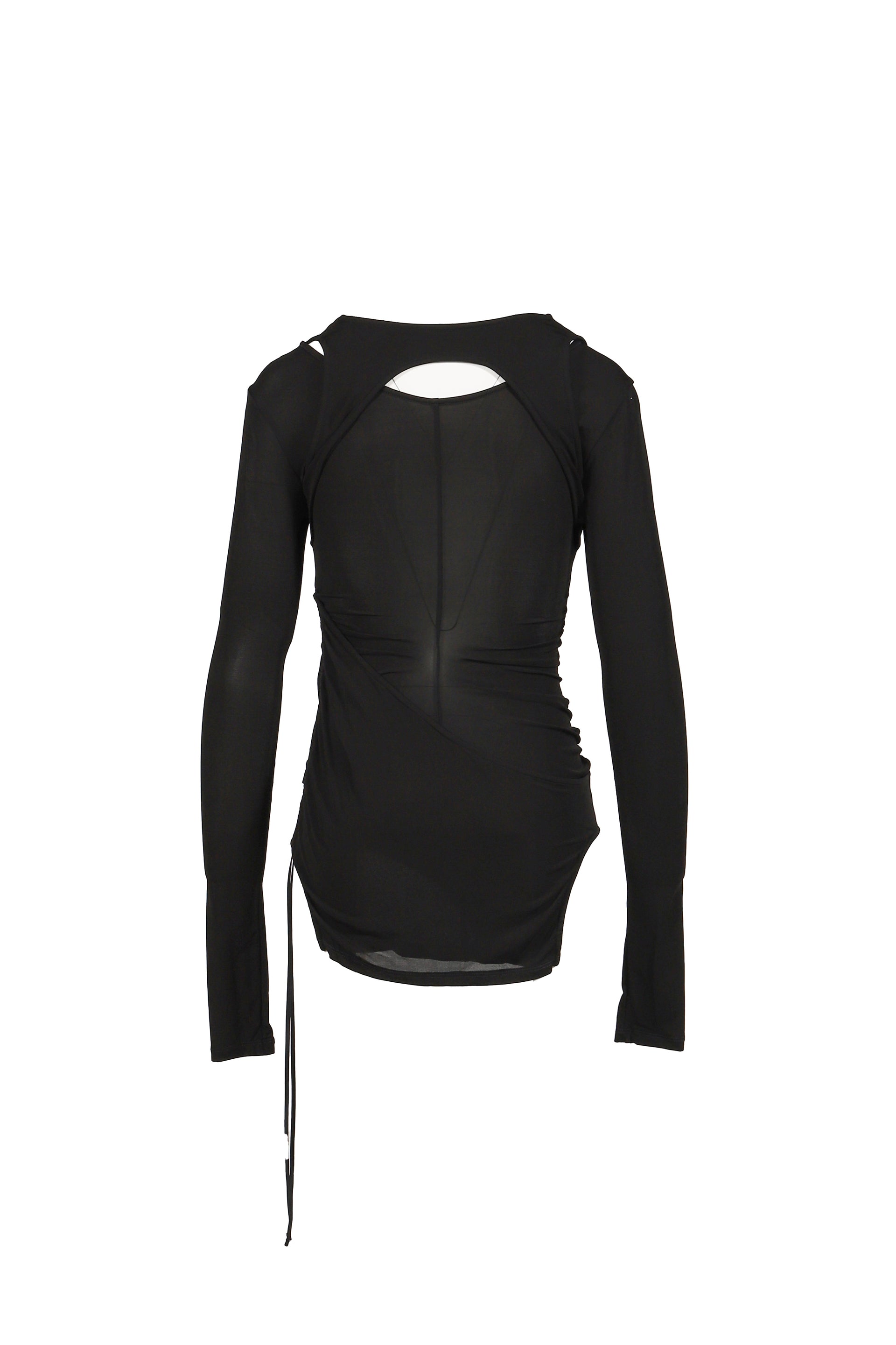 STRETCH LAYERED LONG SLEEVE / BLK 