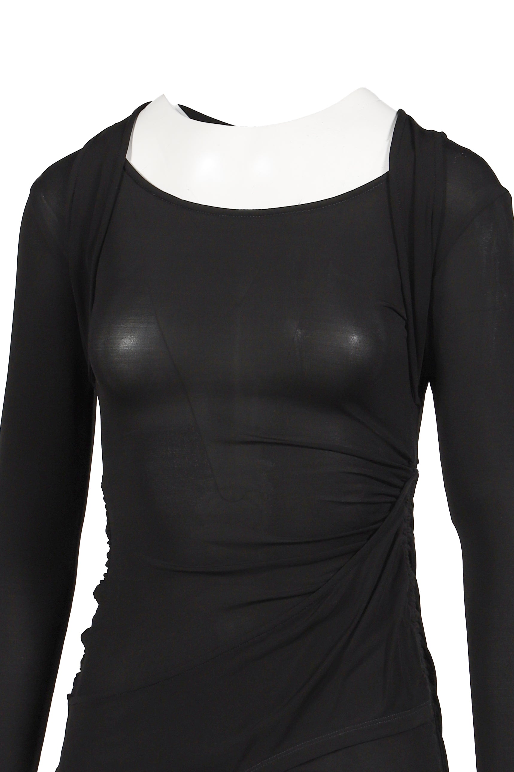 STRETCH LAYERED LONG SLEEVE / BLK