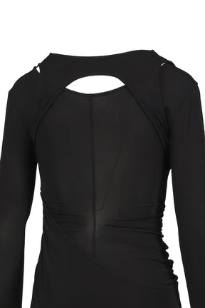 STRETCH LAYERED LONG SLEEVE / BLK