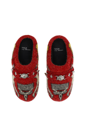 KNIT SLIP-ON / RED