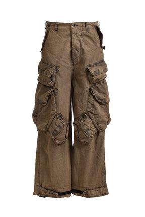 WIDE GASMASK CARGO TROUSER / SOIL