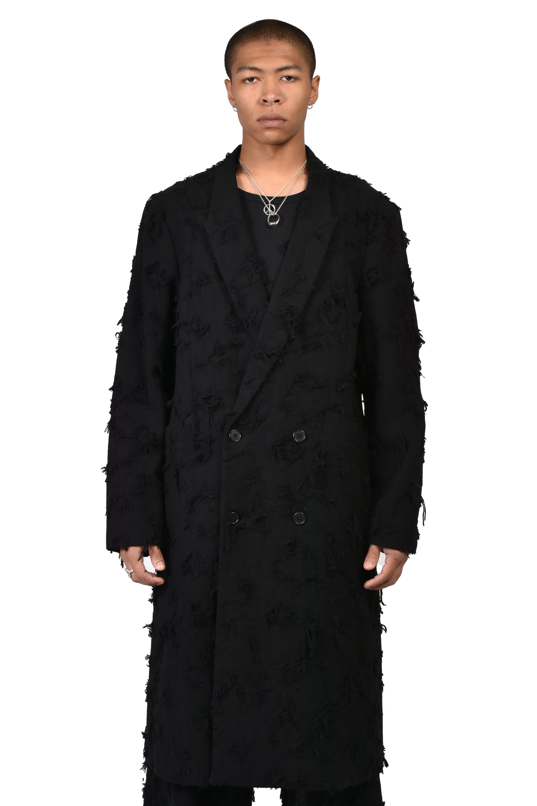 BORO JACQUARD OFFICER COAT / BLK