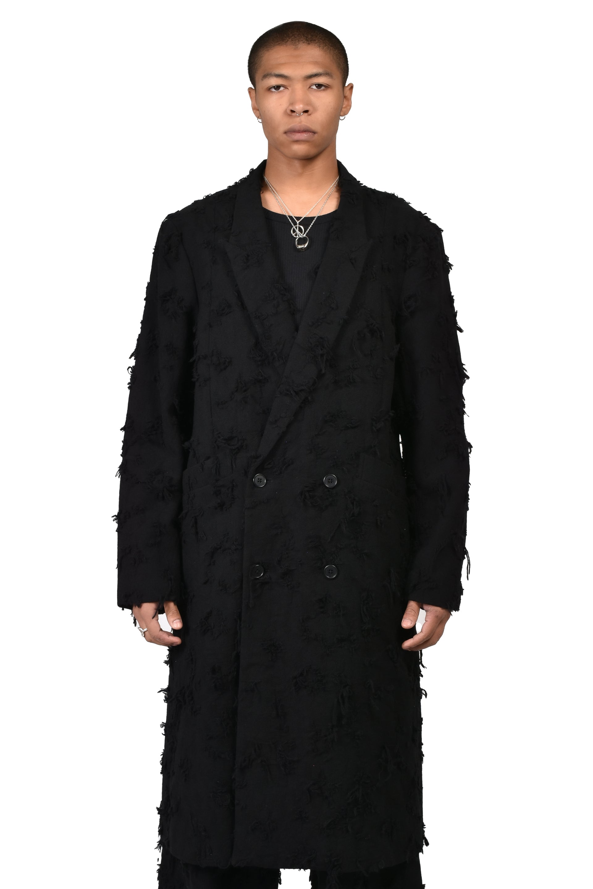 BORO JACQUARD OFFICER COAT / BLK
