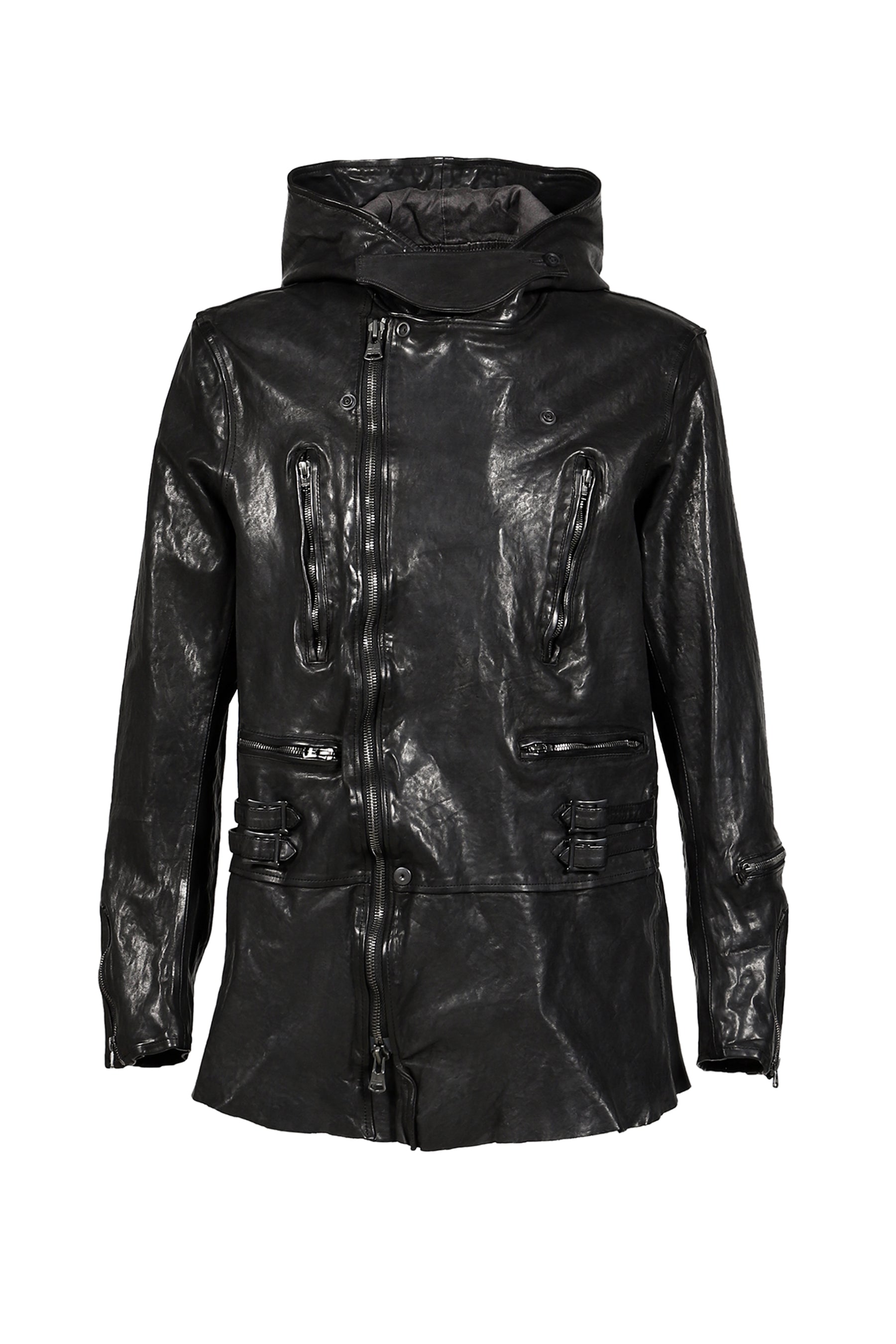 BACKLASH HOODED RIDERS JACKET / BLK