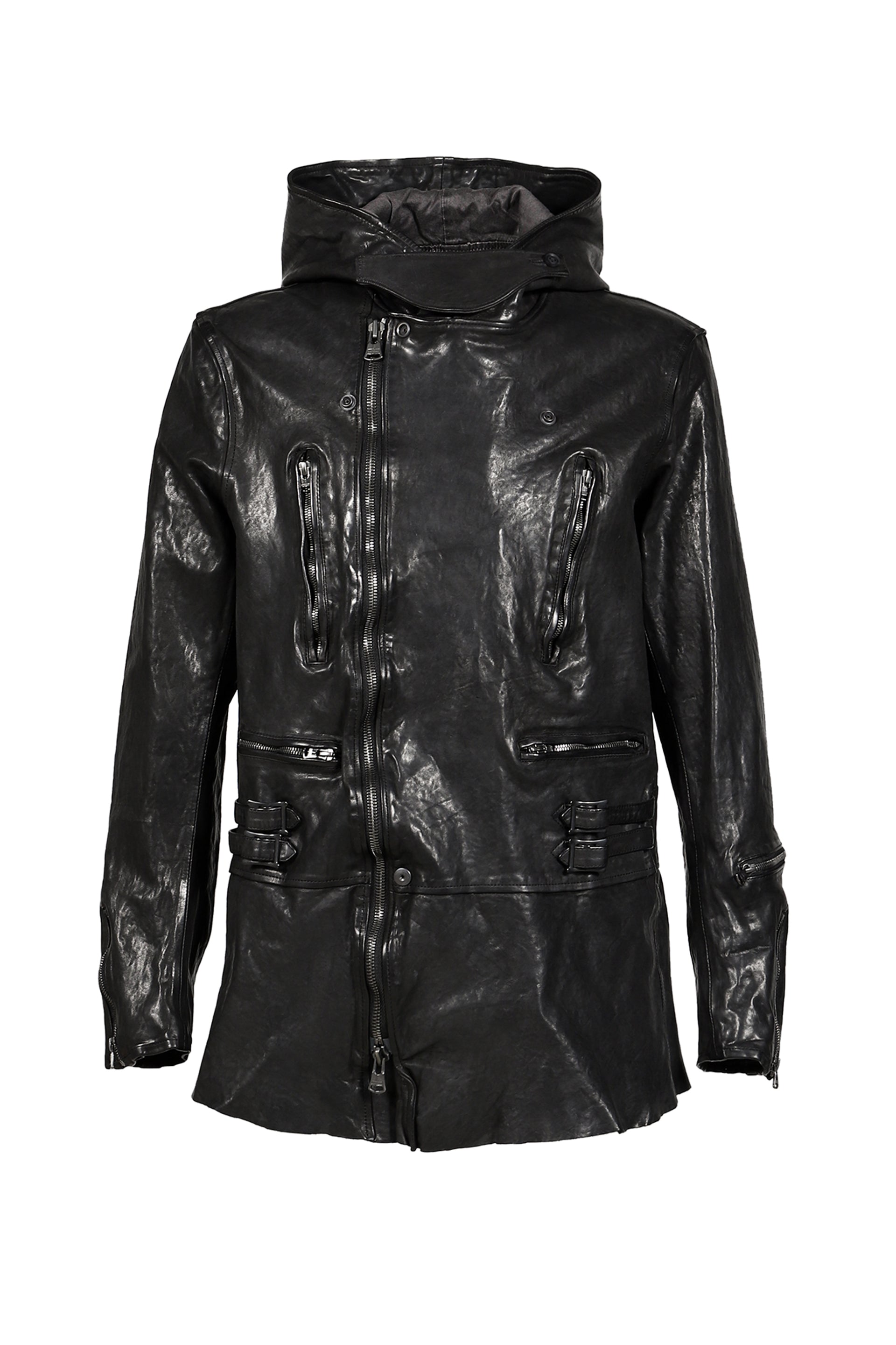BACKLASH HOODED RIDERS JACKET / BLK