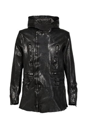 BACKLASH HOODED RIDERS JACKET / BLK