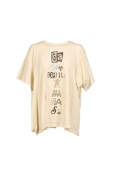 SCOOP NECK PHONETIC TEE / BEI
