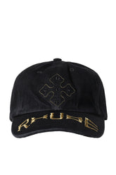 RHUDE CROSS DENIM 6-PANEL HAT / OS