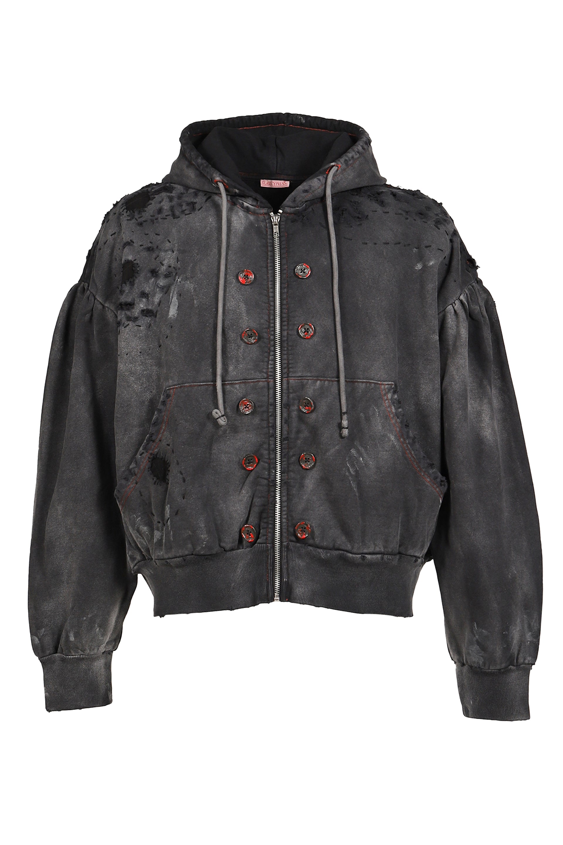DESTROYED BLOSON HOODIE (EXCLUSIVE) / BLK