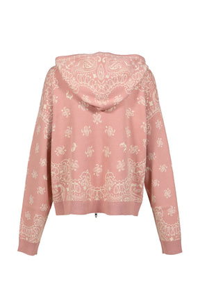 PAISLEY KNIT HOODIE / PNK
