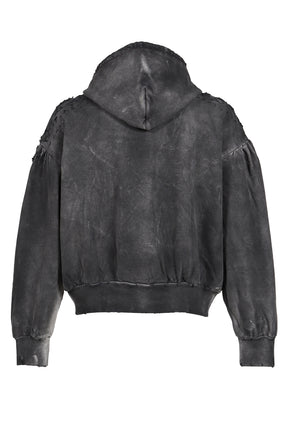 DESTROYED BLOSON HOODIE (EXCLUSIVE) / BLK