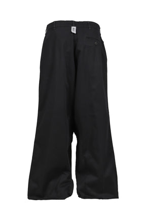 WOLLEN TWILL BLACK NEW TAILORED PANTS / BLK