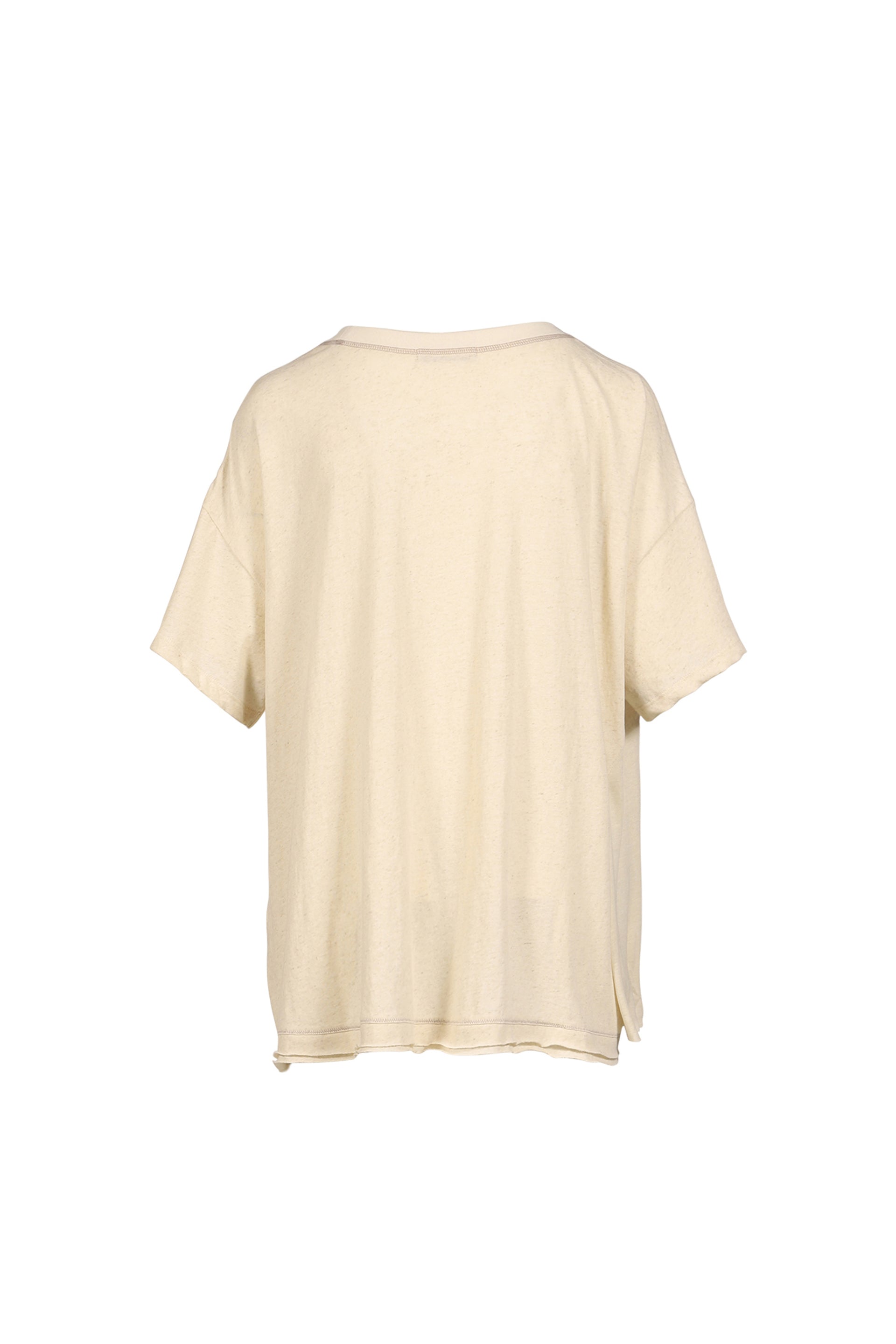 SCOOP NECK PHONETIC TEE / BEI
