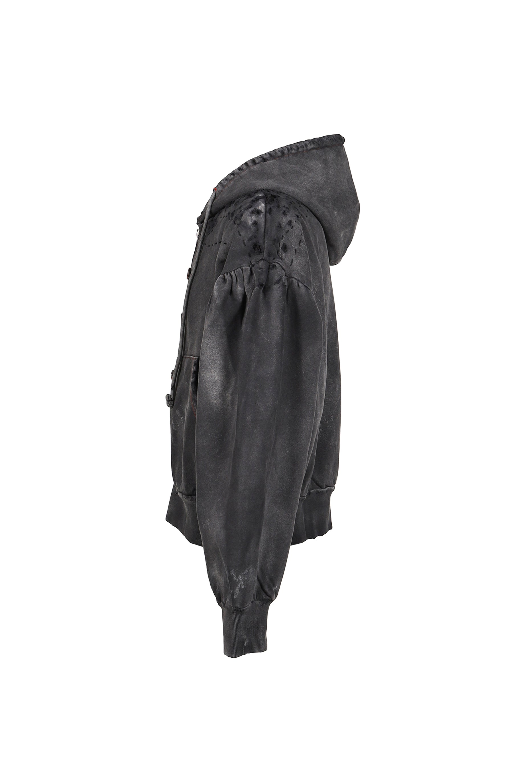 DESTROYED BLOSON HOODIE (EXCLUSIVE) / BLK