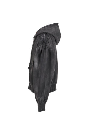 DESTROYED BLOSON HOODIE (EXCLUSIVE) / BLK