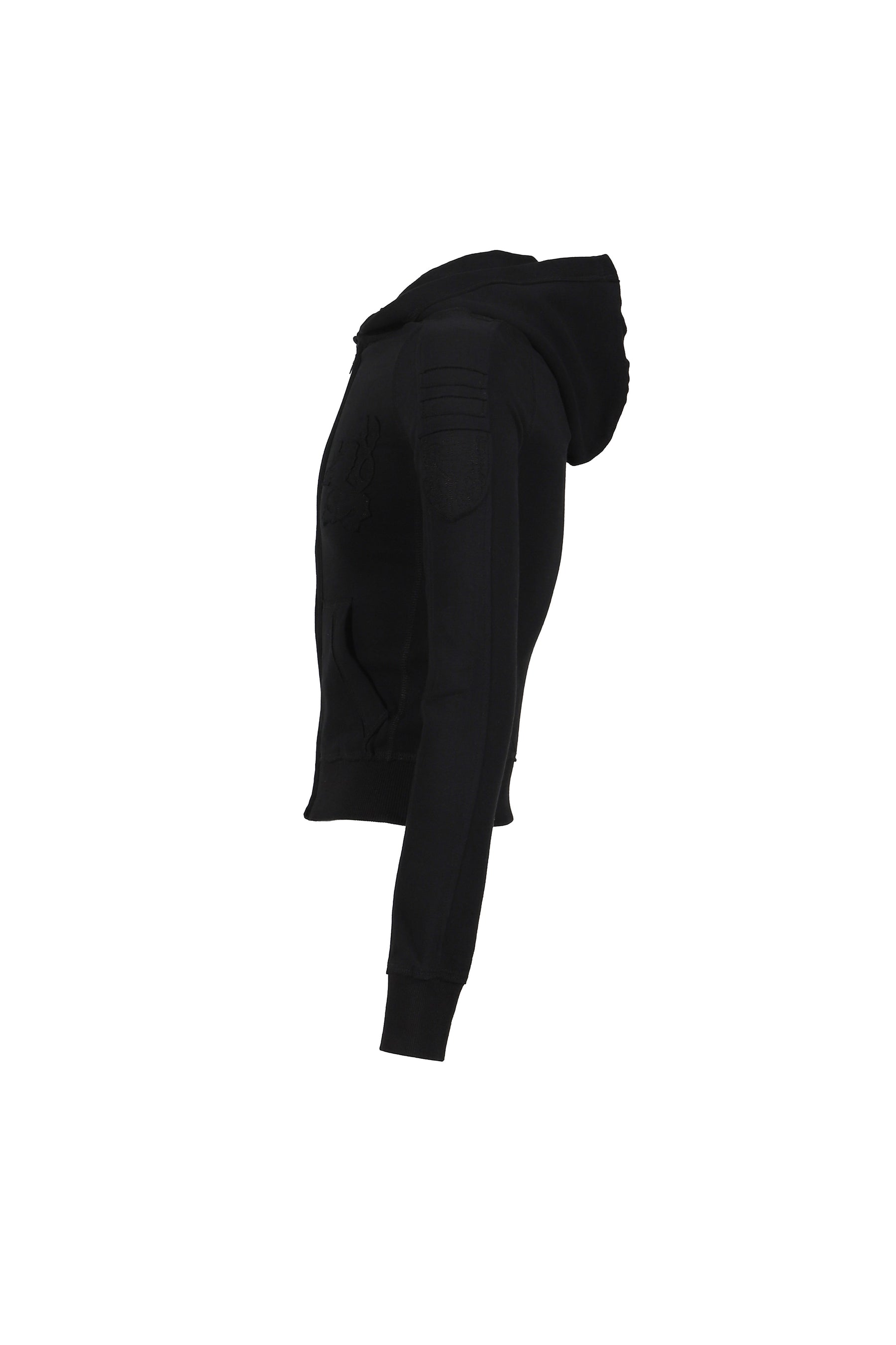 ARMY PATCHED HOODIE ZIP / BLK