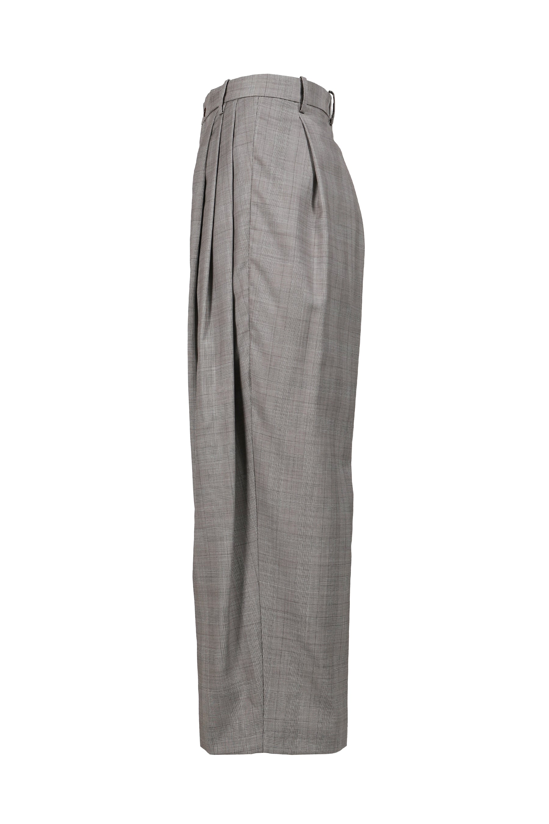 FRESH WOOL CHECK TROUSERS / BRW CHECK
